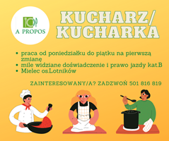 Kucharz/Kucharka na pełen etat Mielec